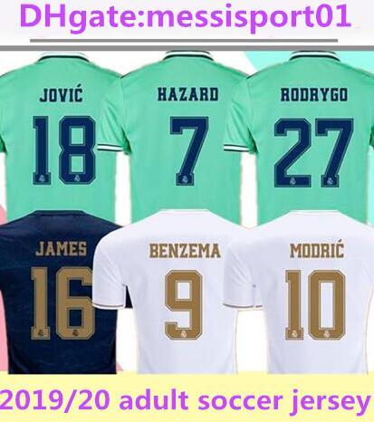 

2019/20 Real Madrid Soccer Jersey home away third HAZARD soccer shirt ASENSIO ISCO MARCELO 2019/2020 real madrid Football shirt, Black