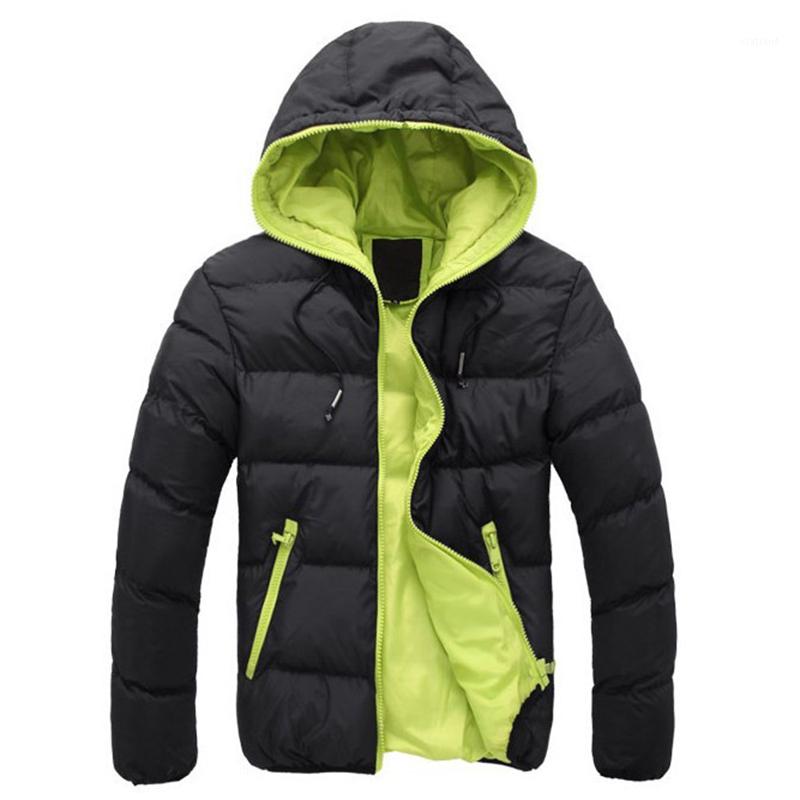2018 Winter Fashion Brand Plus Size Jacket Mens Solid Parkas Streetwear Hood Thick Quilted Jacket Puffer Bubble Coat Men Clothes1