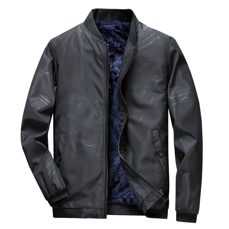 

2020 Mens Jacket Winter Casual Coats Warm Bomber Zipper Jacket Men Thicken Slim Outwear Coat Male Brand Windbreaker Veste Hommes, Black