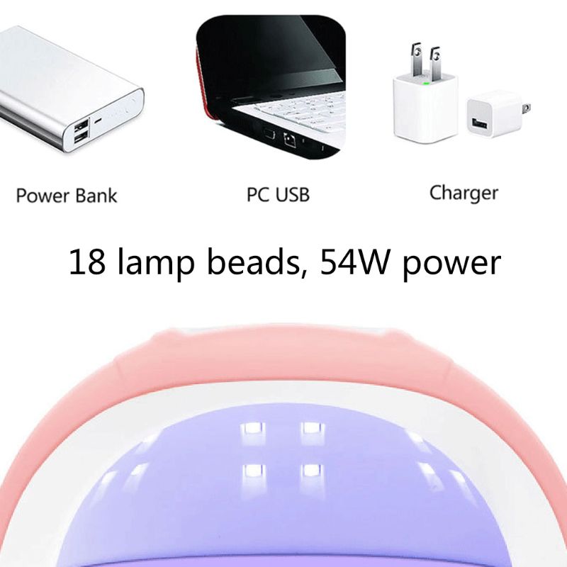 

54W/36W 18LED UV Nail Polish Dryer Lamp Gel Acrylic Curing Light with 3 Timers 449D