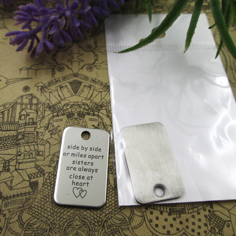 

40pcs--"side by side or miles apart sisters"stainless steel charms more style for choosing DIY Charms pendants for necklace
