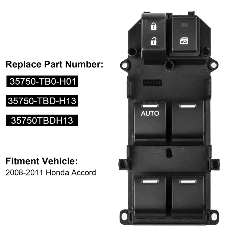 Interruptor de control principal de ventana para LHD coches para Honda Jazz 2002-2008