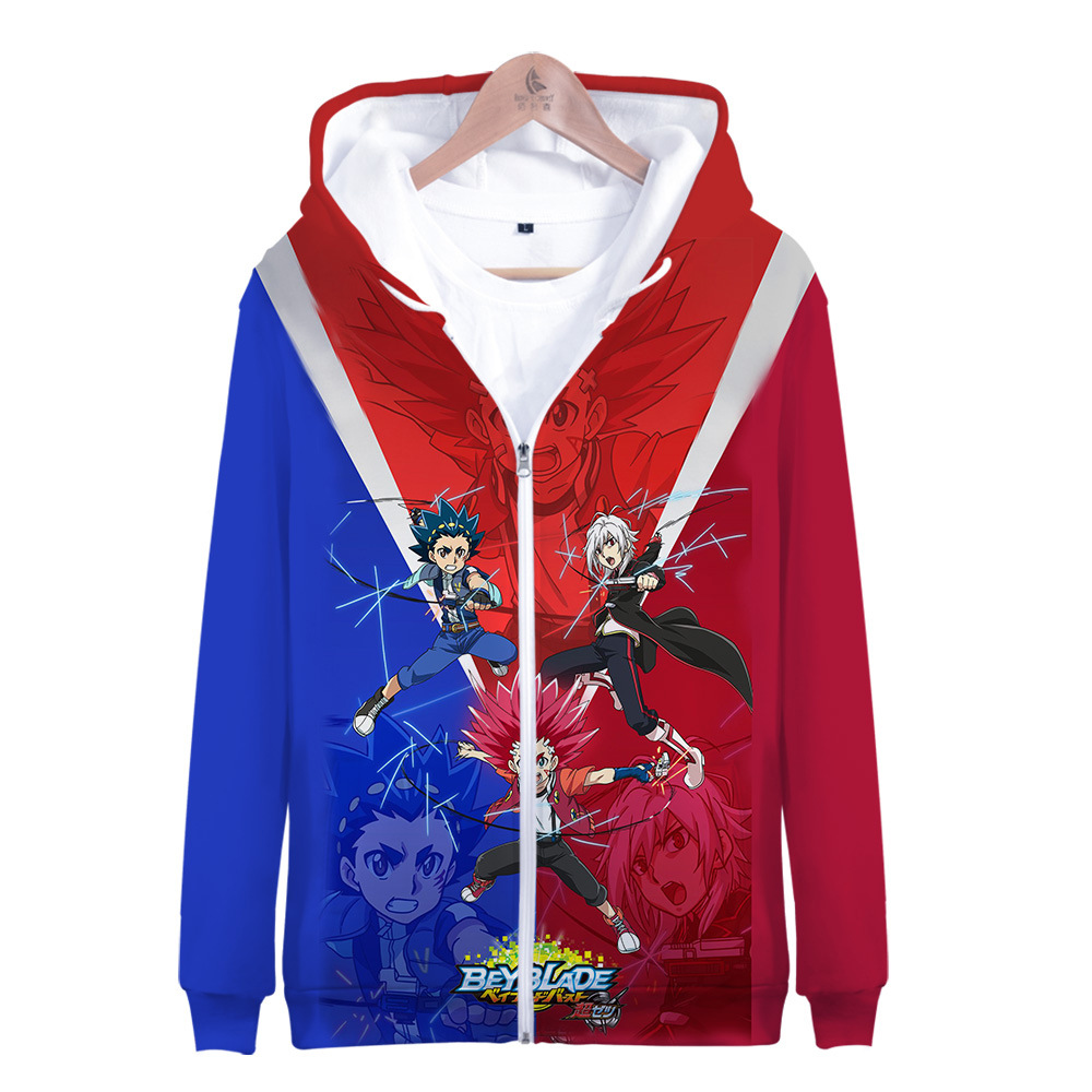 

3D Hoodies Beyblade Burst GT Winter Mens Jackets and Coats Hip Hop Streetwear Pocket with Zipper Pullover Hooded Sweatshirt, 003