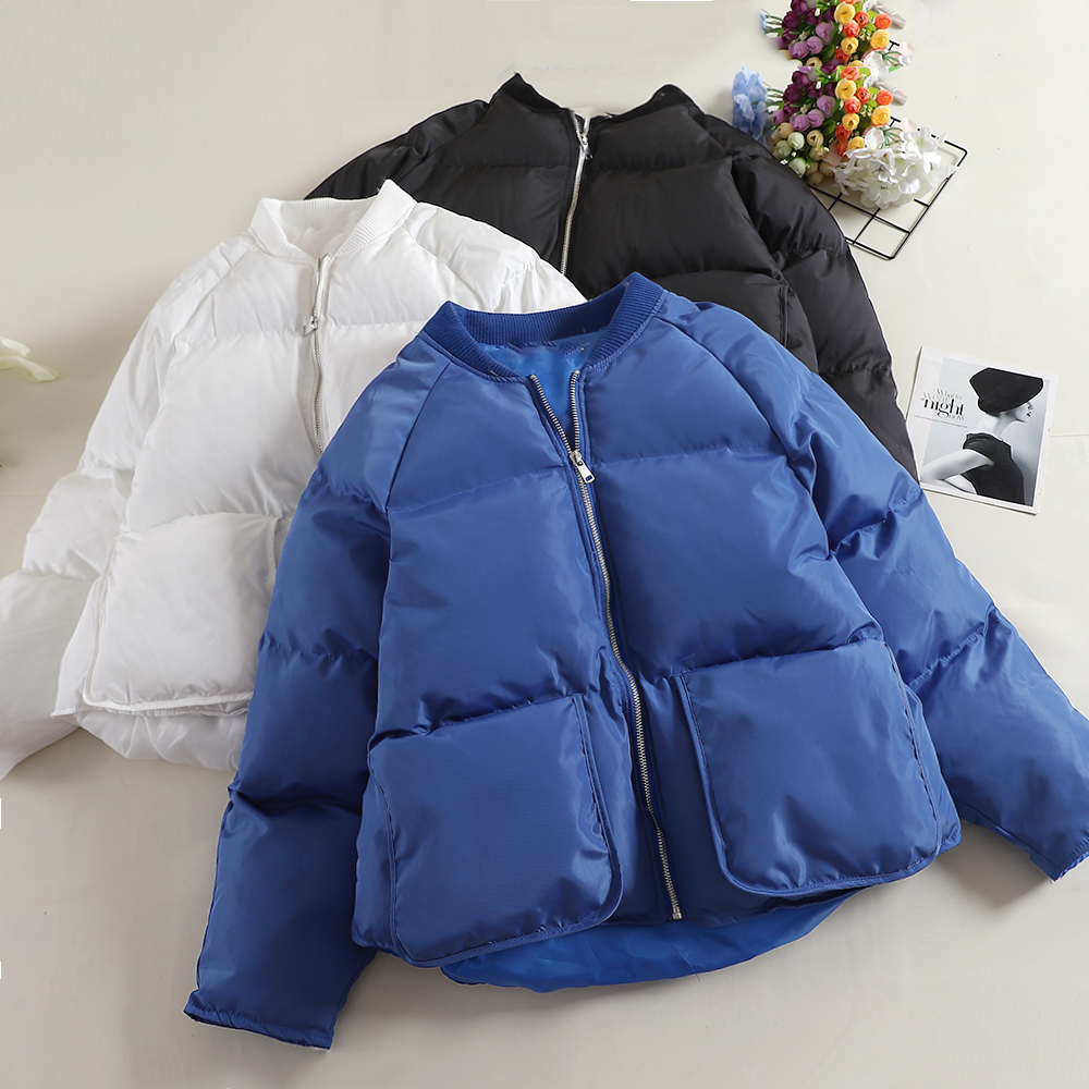 

MUMUZI Cotton padded coat women 2019 winter new loose short parkas warm cotton jacket thick winter outwear, Black
