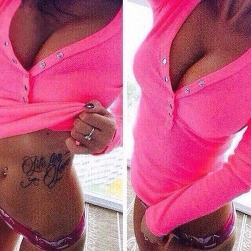 

Sexy Womens Lady Clothing Blouse Shirts Long Sleeve Bandage Button V Neck Slim Brief Tee Ladies Top Blouse New Spring Summer, Black