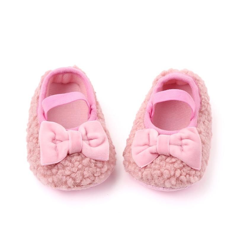

Spring Autumn Baby Slippers Kids Indoor Floor Shoes Cute bow Soft Girls Toddler, Brown