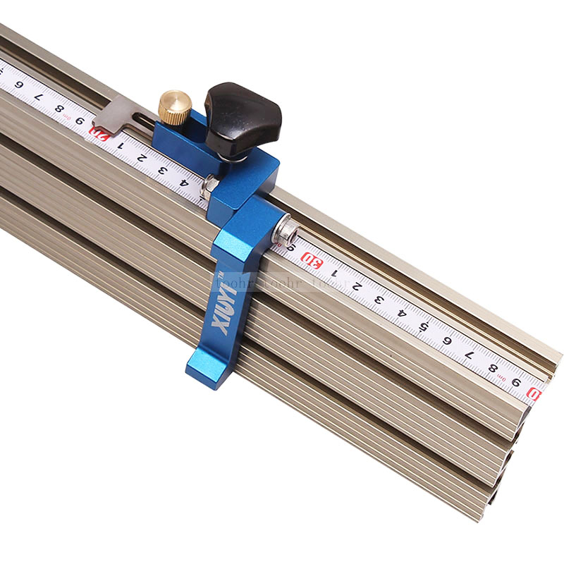

80/100cm Track 75mm height Miter T-track Stop Sliding Brackets T-Slot Limiter Aluminium Profile Woodworking workbench DIY tools