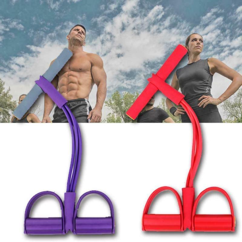 

Multi-functional Adjustable Push-pull Rope 4-strand Sit-up Tensioner Fitness Accessories Elastic Bands for Sports Exercise 2020