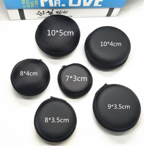 

Black Pouch Storage Bag Shell Box Carrying Hard Hold Case For Airpods Earphone Headphone Accessory Earbuds Memory Card USB Cable