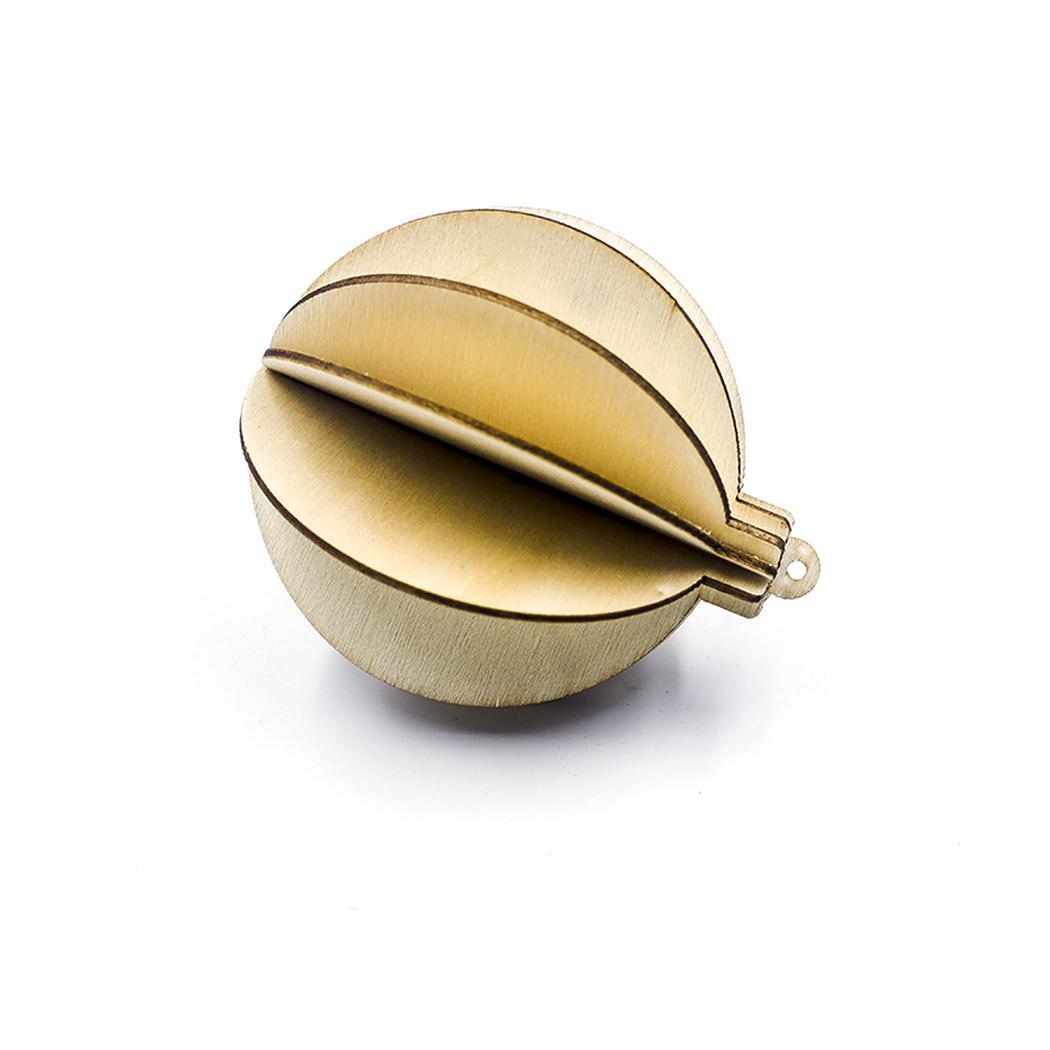 

DIY Wood Christmas Ornament Ball Bell 1-8 Xmas Tree As picture Hanging Pendant Party Decor