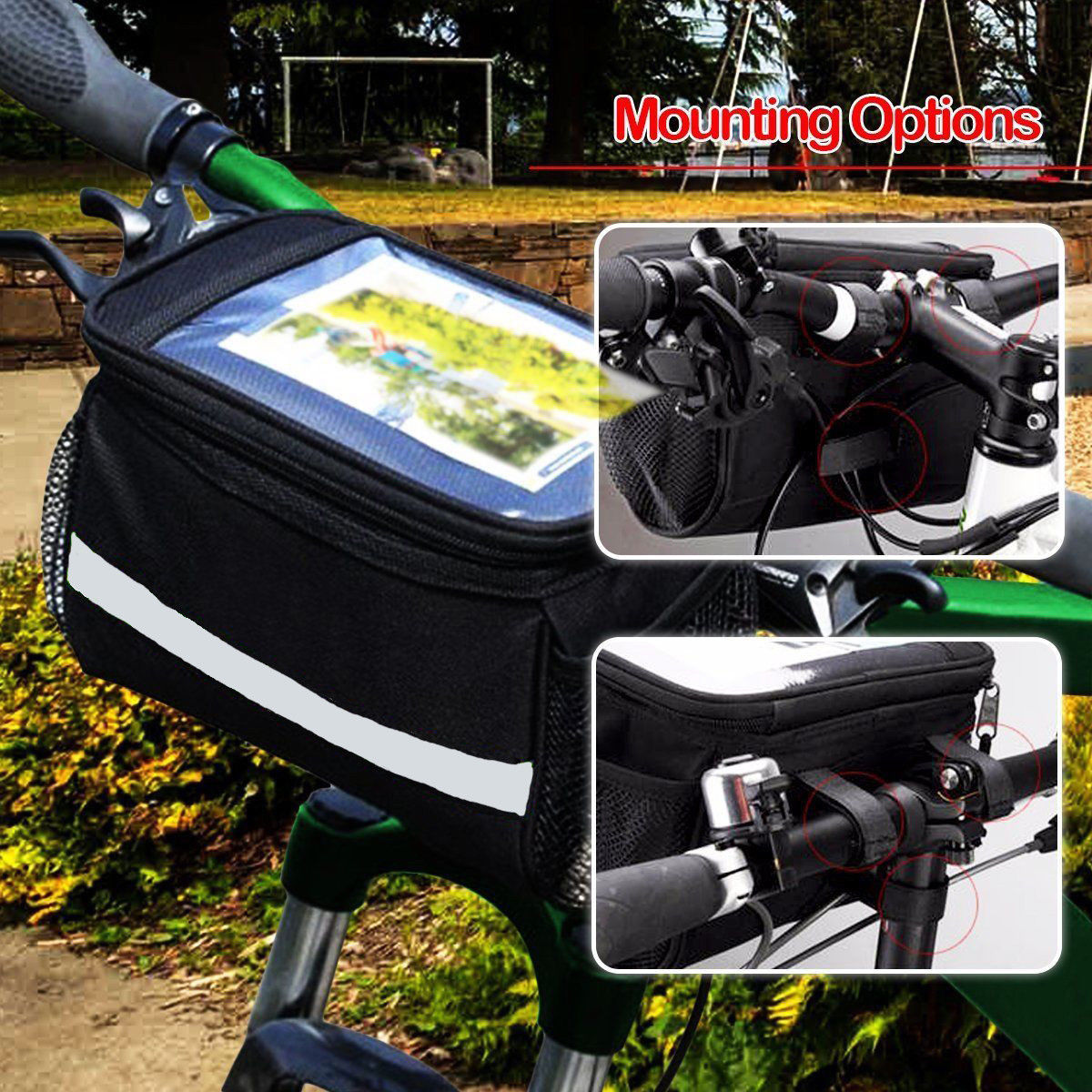 

Bicycle front basket top frame handlebar bag Pannier bag outdoor