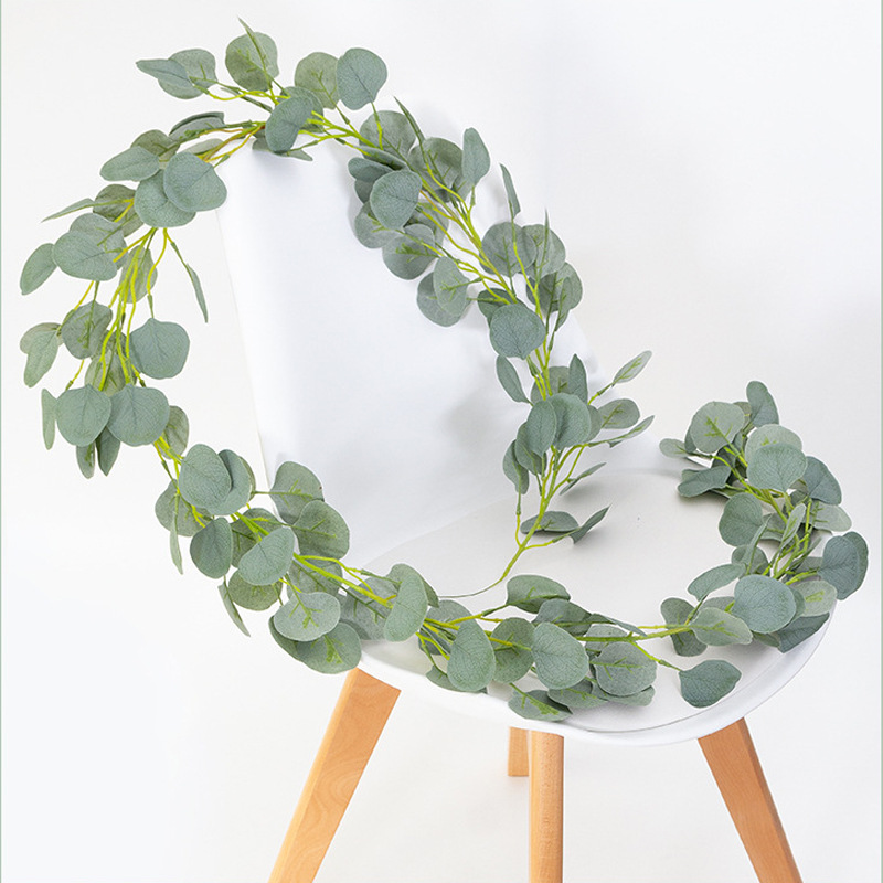 

Artificial Eucalyptus Garland Ivy Wreath Wall Decor Fake Plant Silk Eucalyptus Rattan Greenery Garland for Wedding Backdrop Arch