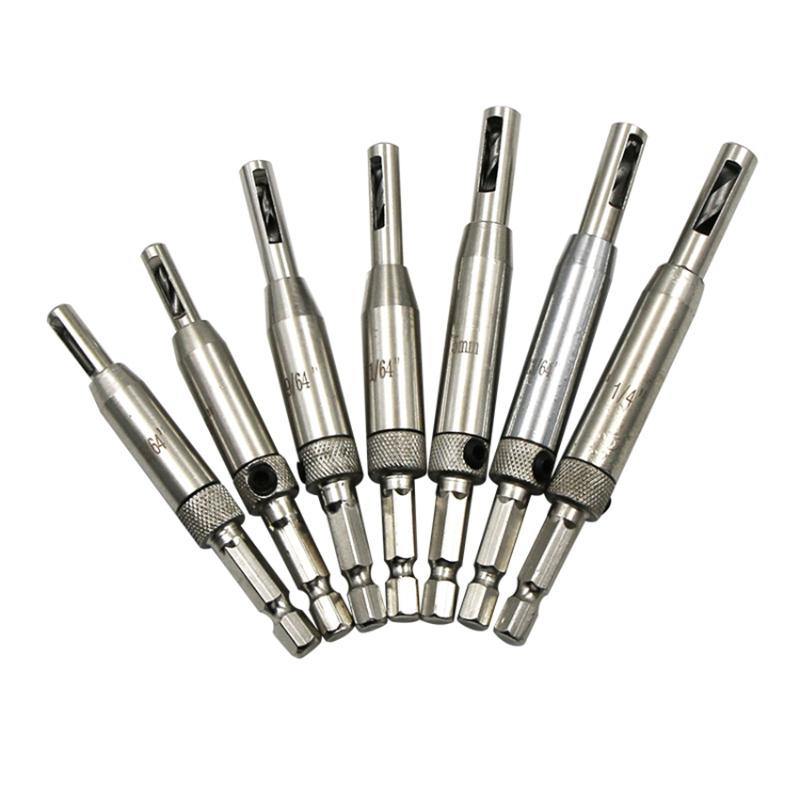 

4PCS/7 PCS Set Woodworking Core Drill Bit High Speed Steel Professional Door and Window Hinge Precise Positioning Hole Opener