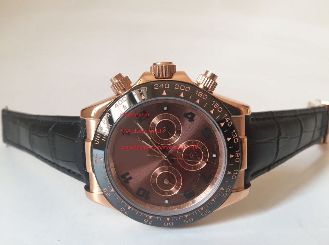 

Top quality Men's New Mens Watch Rare Chocolate Dial Model 116515 Sapphire Glass Men's Fashion Wristwatche watchs, Brown