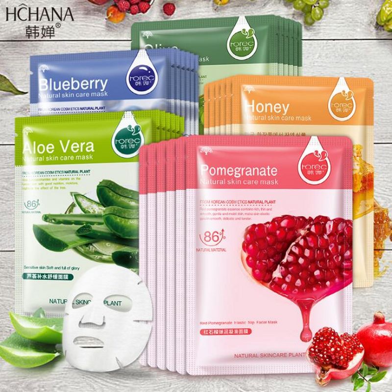 

HanChan Plant Facial Mask Skin Care Moisturizing Oil Control Blackhead Remover Wrapped Mask Face Mask Face Care