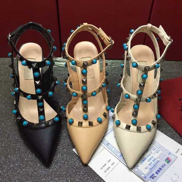 

2022 Brand Women Wedding Shoes High Heels sandal Fashion Ankle Straps Rivets Shoes summer Sexy ladies Shoes, Khaki