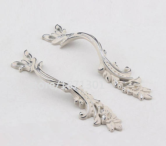 2020 Shabby Chic Drawer Pulls Handles Knob Dresser White Silver