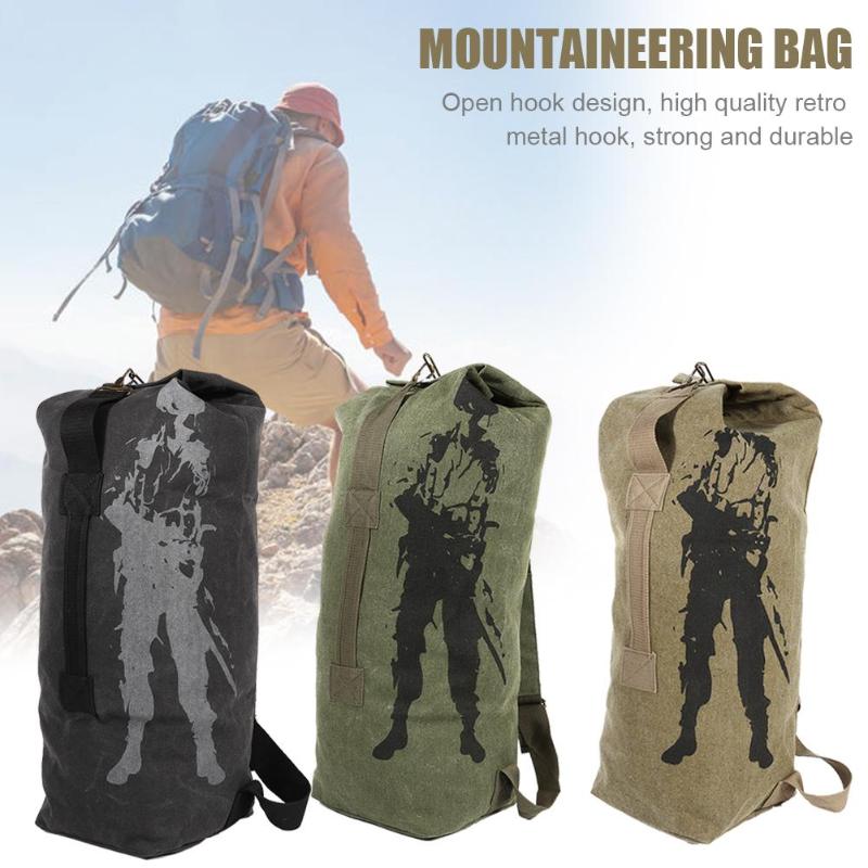 

Men's Travel Bag Army Bucket Bags Multifunctional Backpack Canvas Backpacks Large Duffle Men Shoulder Bags New, Khaki