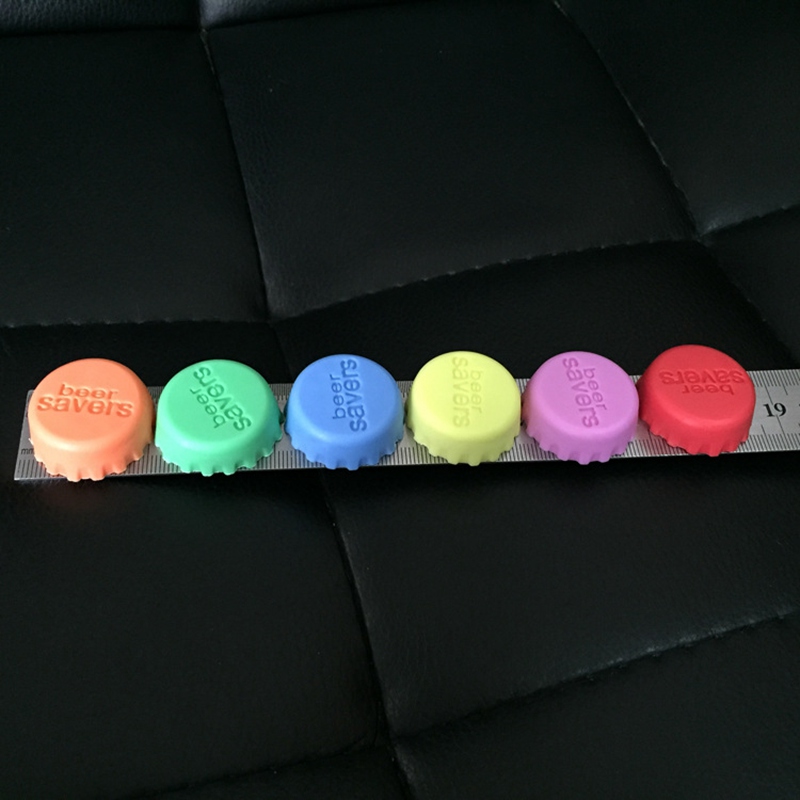 

6pcs/set Silicone Beer Caps Drinkware Lid Reusable Wine Beer Bottle Lids Cap Cover Saver for Kitche Barware HHA986