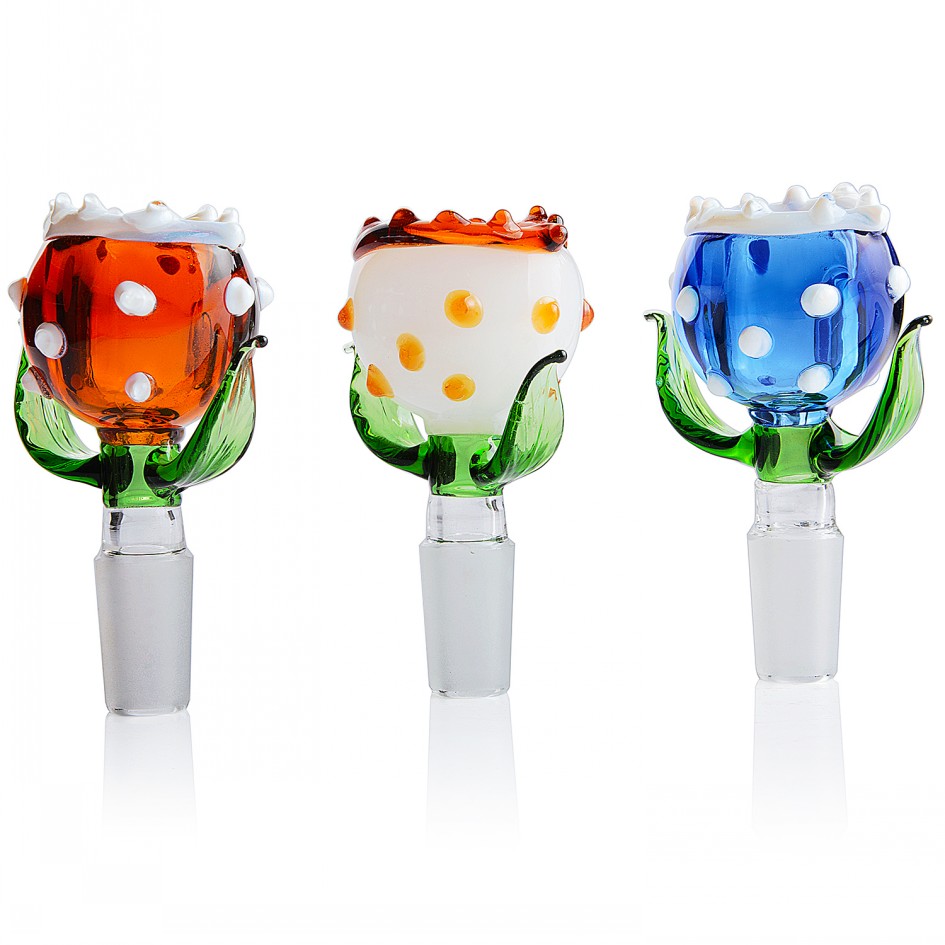 

Random Color Colorful Glass Tobacco Smoking Accessories 14mm Male Glass Bowl Dab Bong Accessories For Hookahs Bong In Stock