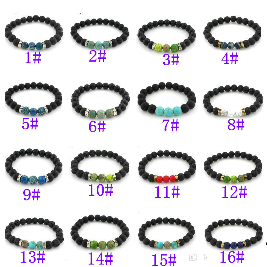 

16 Styles 7 Chakra Lava Stone Mala Essential Oil Diffuser Protection Energy Healing Stretch Bracelet Men Women HOT Gift