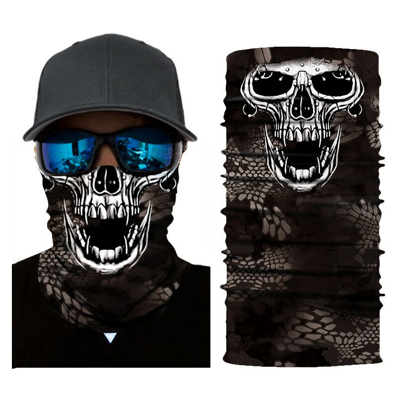 

Balaclava Motorcycle Biker Ghost Durag Full Face Guard Shield Tactical Masque Scarf Skull Mask Ski Bicycle Motor Militar Bandana, Multi