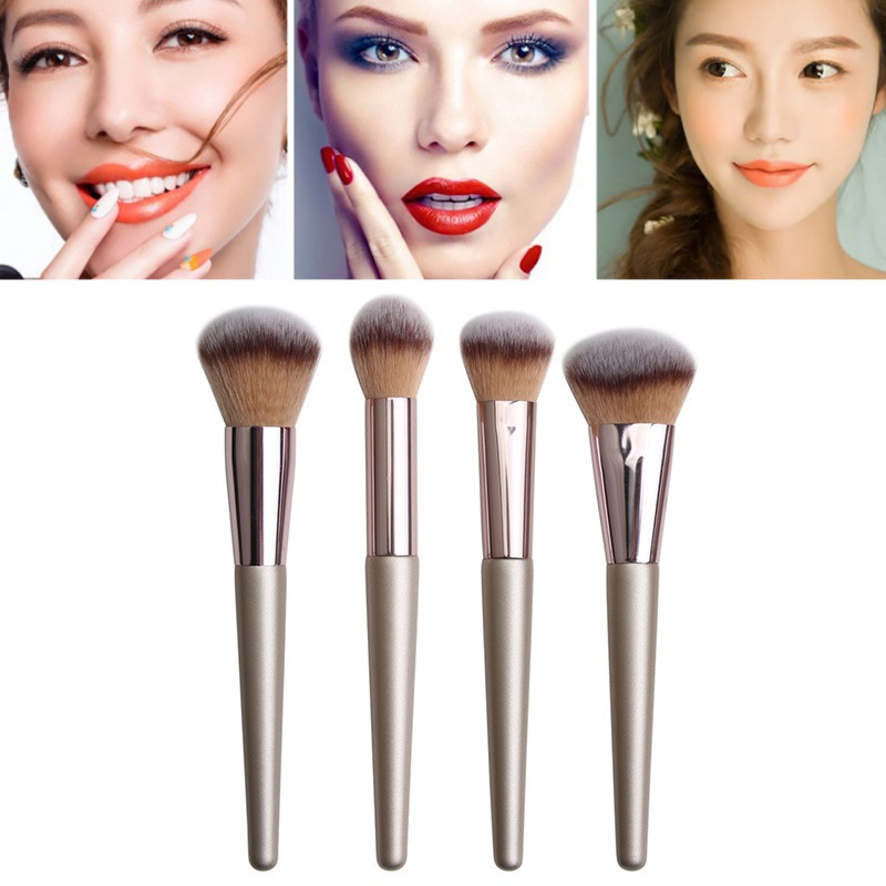 

4pcs Loose Powder Brush Foundation Brush Blush Cosmetic Kit Makeup Set Pretty Comy