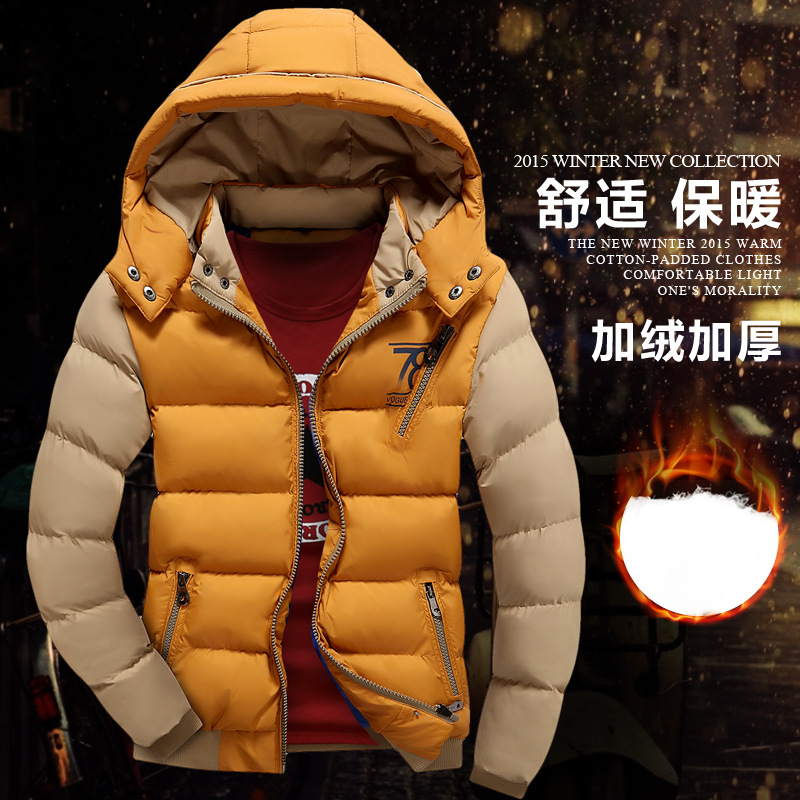 

2019 New Style Men'S Wear Winter Coat Mens Coat Mens Plus-size Jacket Korean-style Slim, Black