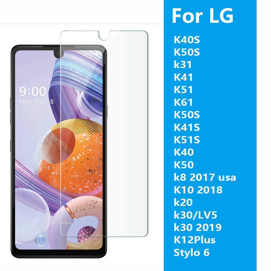 

For LG K40 K50 K40S K50S K41S K51S k31 K41 K51 K61 K8 K10 k20 LV5 k30 2019 K12Plus Stylo 6 2.5D Tempered Glass Phone Screen Protector
