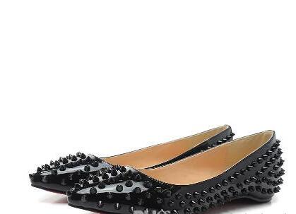 

Hot Sales Brand Glitter Red Bottom Spiked Flat shoes Women Luxury Red Sole Shoes Sequins heels Party Wedding Shoes Pointed Toe Pumps, Color 2