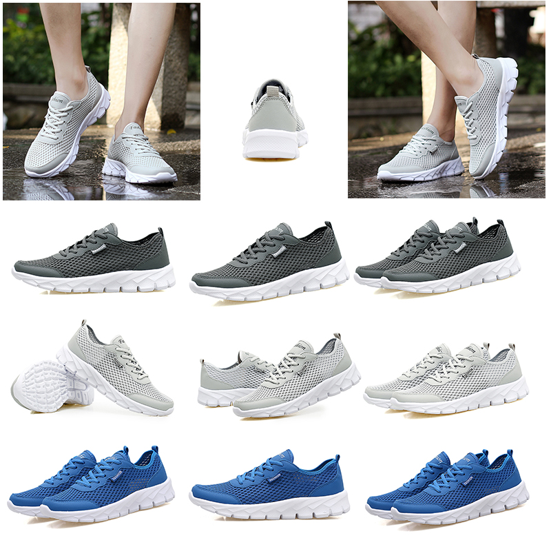 

hot sale men women fashion running shoes triple black white grey blue comfortable breathable net trainers sport sneakers 36-45, A1