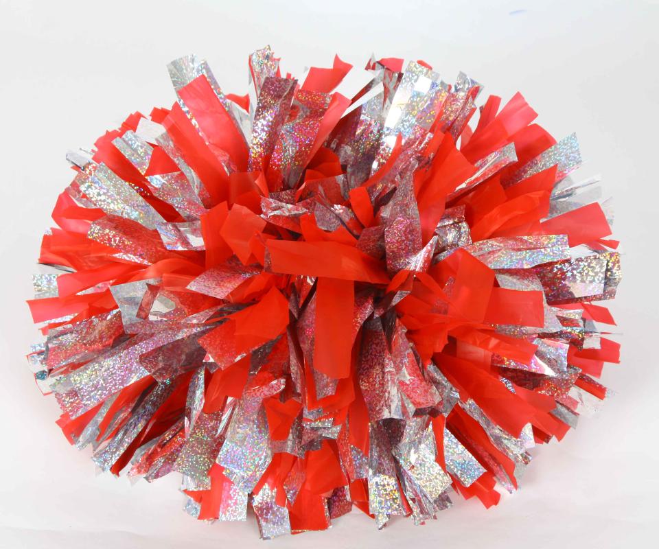 

1 piece colorfast MAadd Laser Silver cheerleader pom poms cheerleading pompoms Cheering pompom Flower Took Ball Bouquet