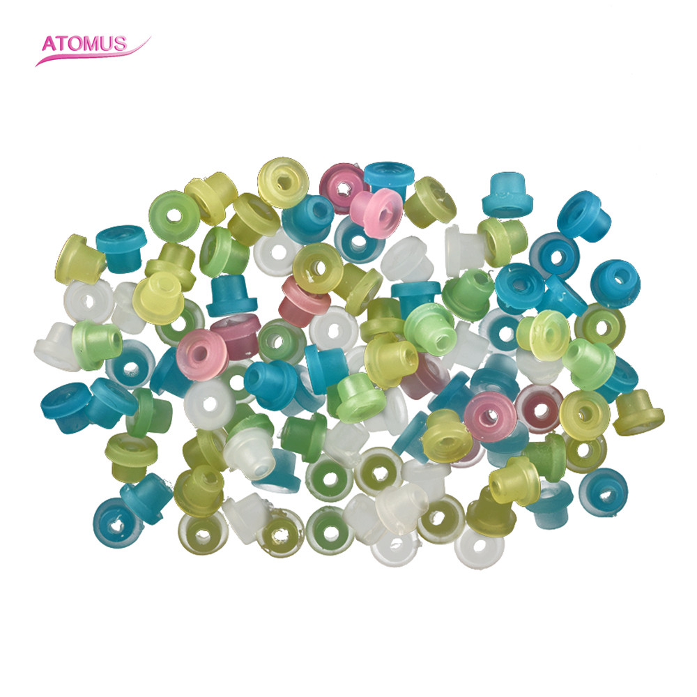 

100Pcs/Bag Silicone Tattoo Grommet Rubber Tattoo Machine "T" Needle Pad Nipple Grommets Hat Body Art Accessory Tattoo Airbrush Needle