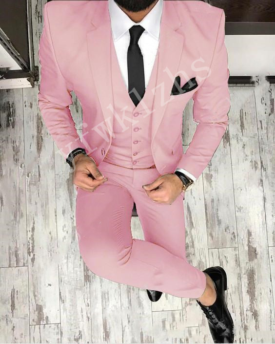 

Handsome Groomsmen Notch Lapel Groom Tuxedos Mens Wedding Dress Man Jacket Blazer Prom Dinner 3 Piece Suit(Jacket+Pants+Tie+Vest) B334, Same as image