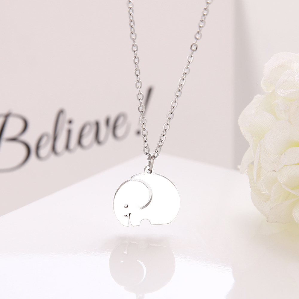 

High Quality Women's Stainless Steel Necklace Cute Baby Necklace Chain Pendant Gold And Silver Color Necklace Engagement Jewelry