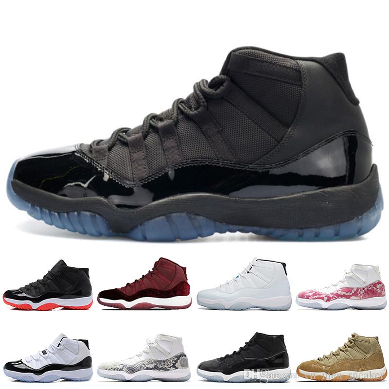 Cap and Gown Prom Night 11 11s Men Basketball shoes new Bred 2019 High Velvet Heiress Blue Gym Red women Mens Sports Designer Sneakers