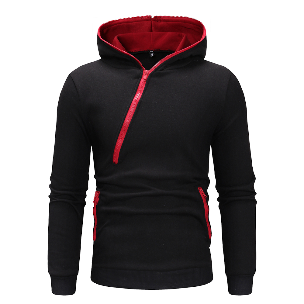 

2018 Men's Hoodie Winter Solid Hoodie Pullover Men's Hip Hop Coat Pullover Casual Sportswear sudades para hombre F15900, Black