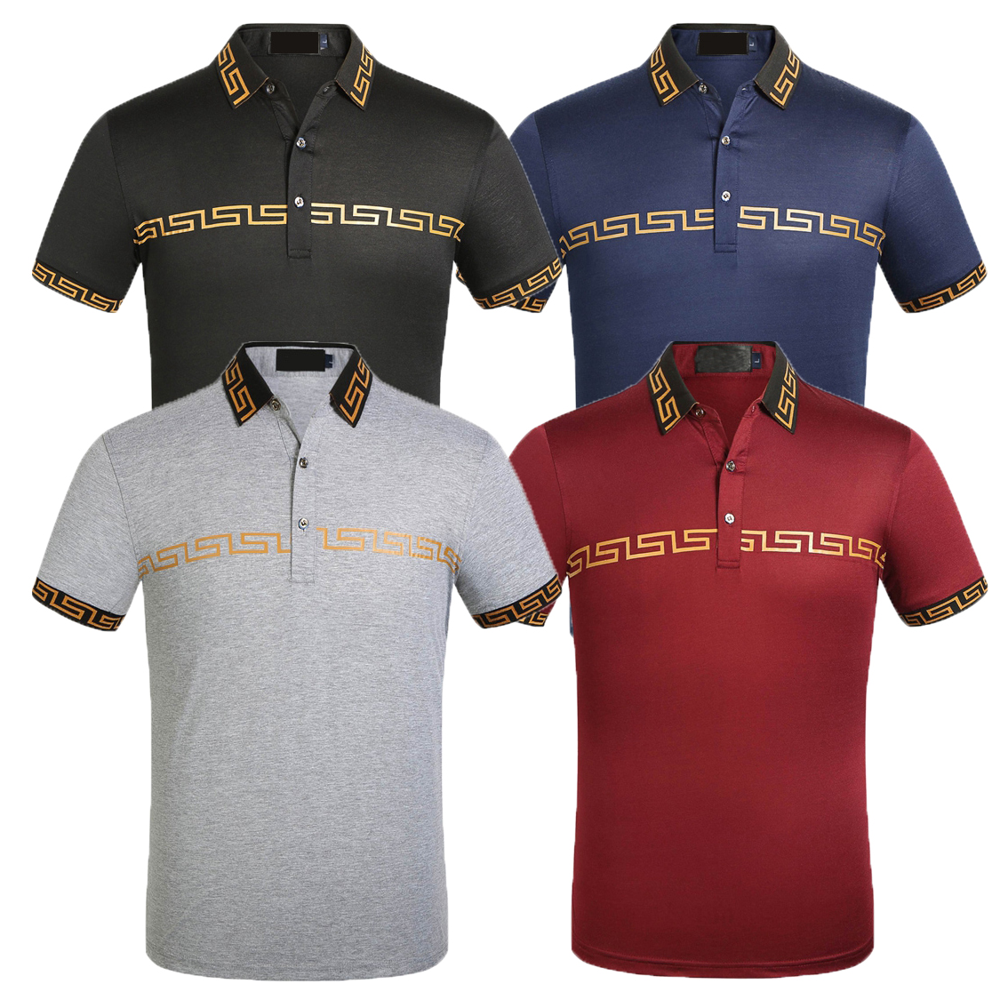 

Summer New mens polo shirts High street fashion polo shirt mens Casual polos with embroidery applique poloshirt shirt men, Black;brown