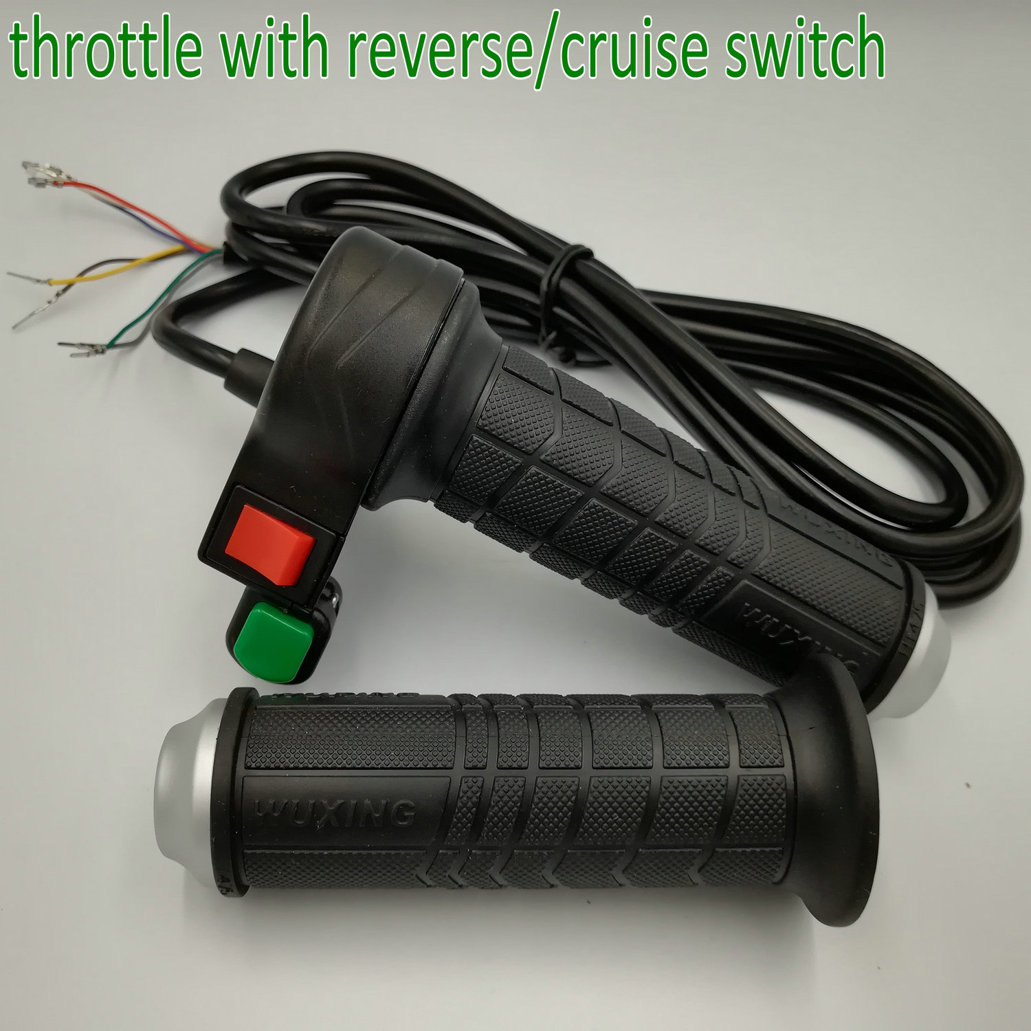 

Wuxing Twist Throttle With Reverse& Horn Switch Rolling Handlebar Grips For Electric Bicycle Pedal Scooter Motorcycle Tricycle