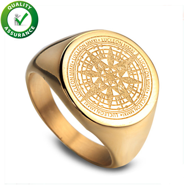 

Mens Jewelry Rings Hip Hop Luxury Designer Ring Men Love Gold Ring Engagement Championship Rings Vintage Compass Rapper Fashion Accessories