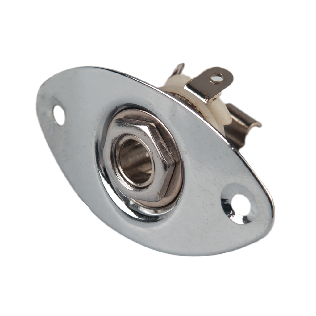 

Metal 1/4inch Guitar Oval Indented Jack Plate for Electric Guitar
