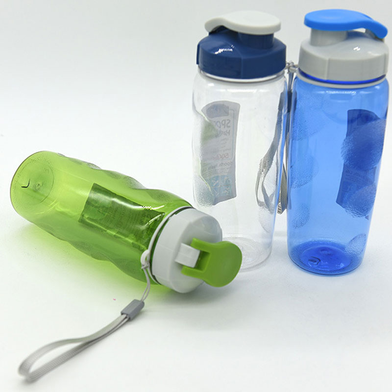 

Outdoor Sports Portable Water Bottles Plastic Transparent Round Leakproof Travel Carrying Cup for Drinkware Free Shipping