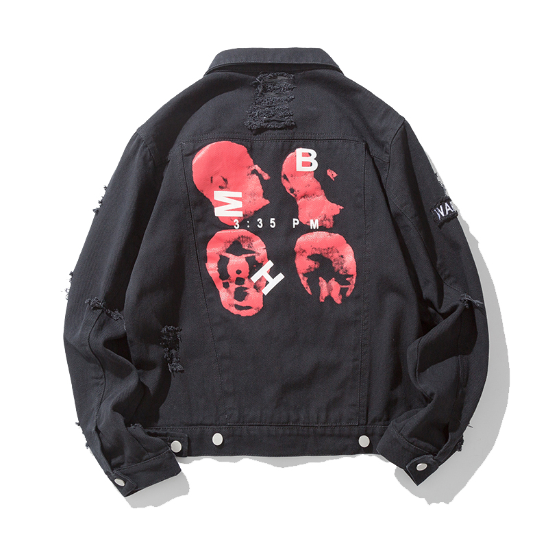 

Men's Jackets Men Jeans Jacket Cotton Denim Coat And Hip Hop Jean US Size XS-XXL, Black;brown