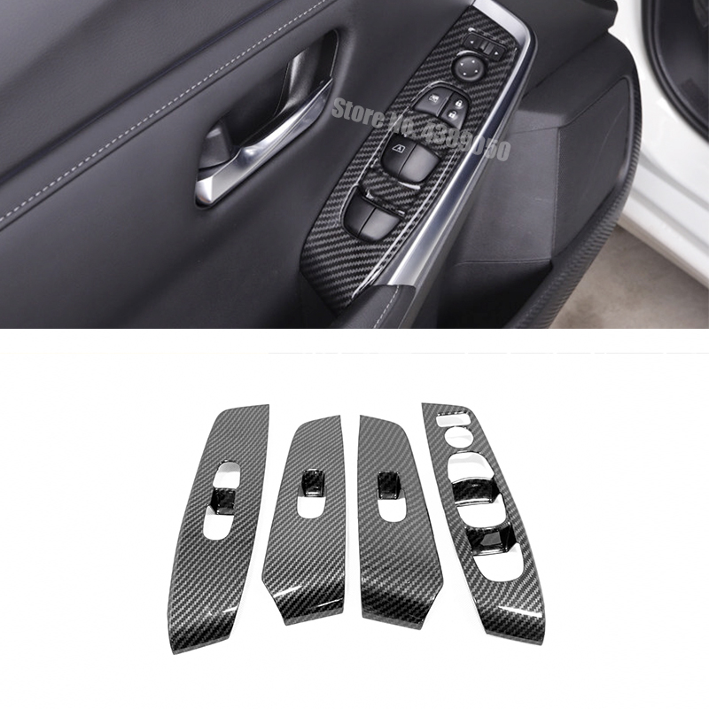 

ABS Plastic For Sentra 2020 Accessories LHD Door Window glass Lift Control Switch Panel Cover trim Car styling 4pcs