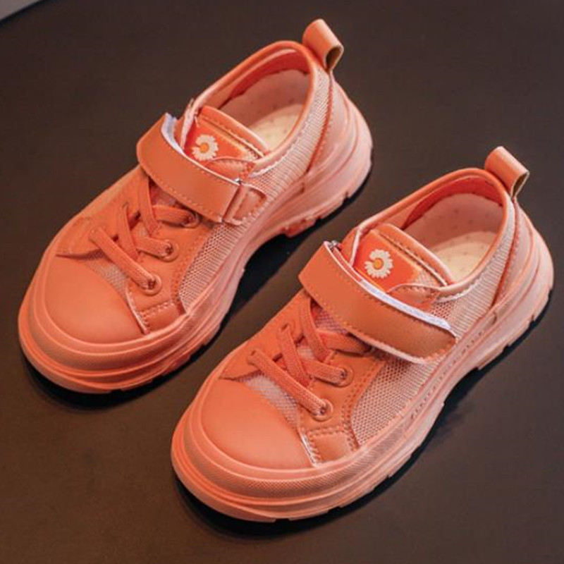 

Autumn New Mesh Breathable Children's Board Shoes Fashion Wild Girls Daisy White Shoes Boys Outdoor Non-slip Sports, Black