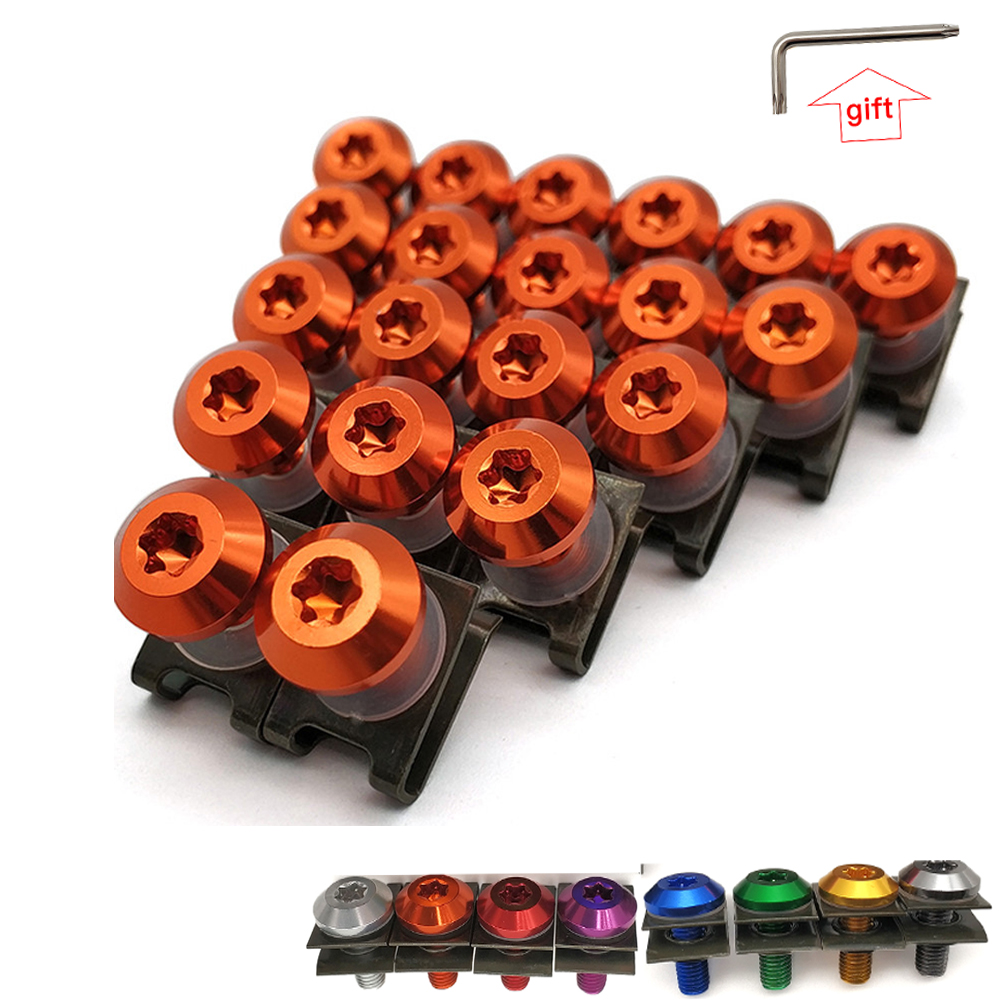 JFG RACING Universal CNC Aluminium Komplett Motorrad Verkleidung Karosserie Schrauben Kit Verschluss Clip Schrauben Muttern f/ür Honda Sports Street Bike Rot