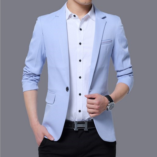 

Korean Style Big Men Black Blue Red Khaki Blazers Business Casual Blazers Hombre Slim Fit Men's Spring Autumn Homme 5XL