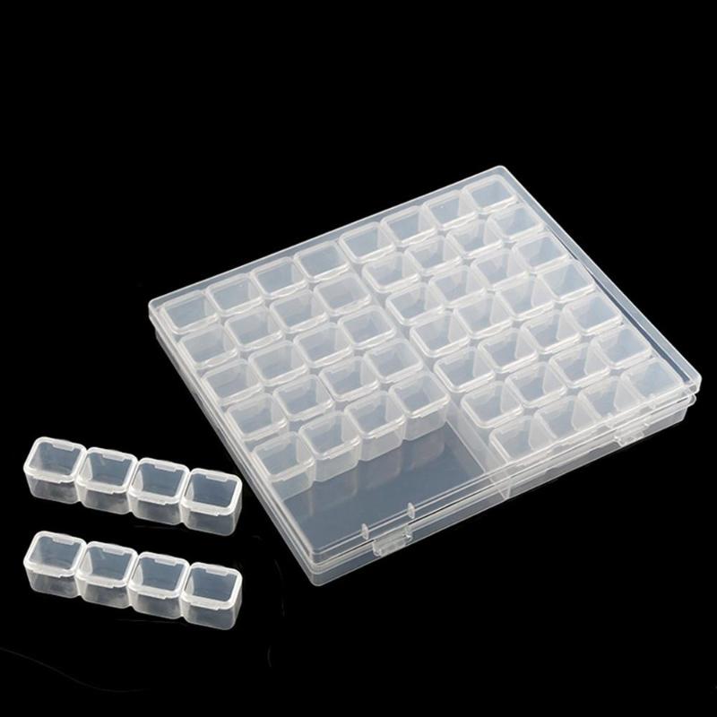 

56/28/64 Grid 5d Diamond Painting Accessories Storage Box Diamond Painting Drill Storage Box Transparent Container For