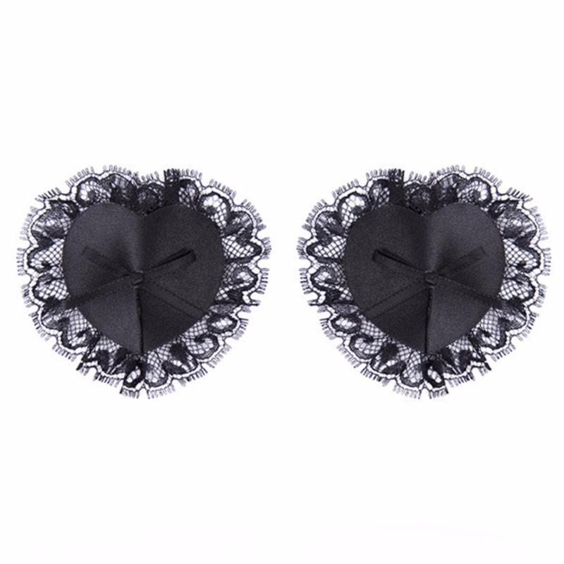 

Women Lace Nipple Cover Sexy Pasties Reusable Tepel Cover Heart Shape Breast Tape Bra Accessories