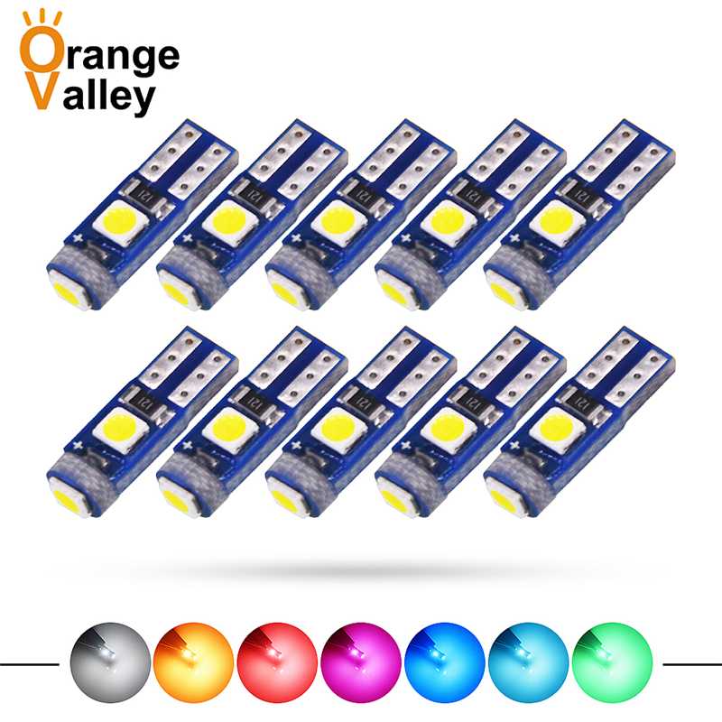 

10Pcs T5 3030 SMD W1.2W 73 74 3 LEDs Car Wedge Instrument Panel Speedometer Tacho Gauge Cluster Lamp Dash LED Bulbs, As pic